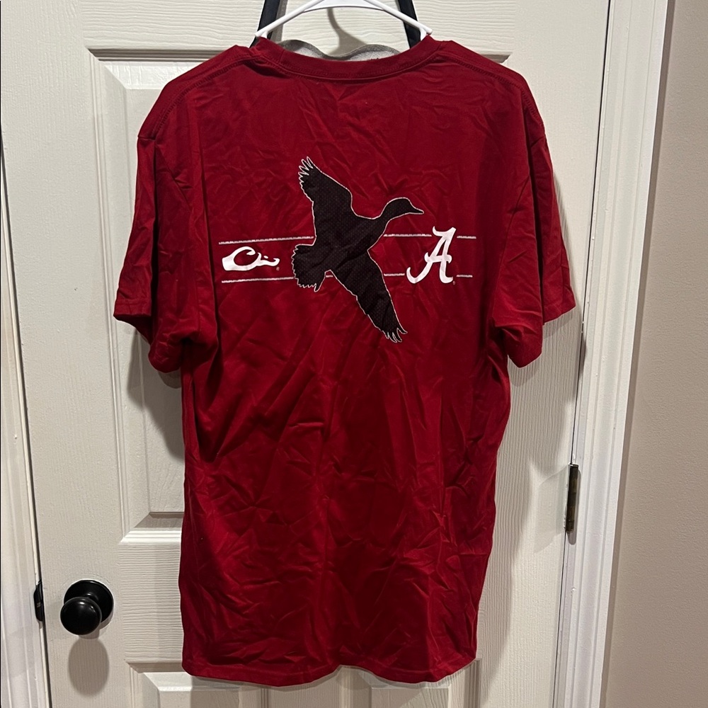 Men’s Drake Red T-Shirt with Pocket Alabama Roll Tide Large NWOT - Picture 2 of 3